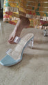 Sky Blue Clear Straps and Heels X DC Mumbai